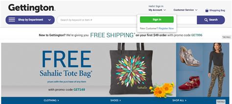 gettington shopping online.